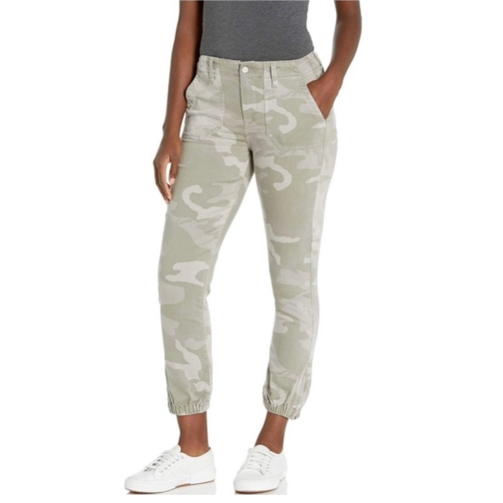 PAIGE Mayslie Camo Denim Joggers Pant Women’s Tapered Camouflage Pants Size 29